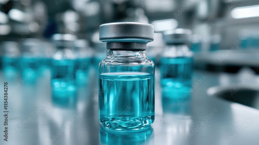 A glass vial containing a vibrant blue solution is showcased on a reflective metallic surface, symbolizing purity and modern scientific exploration. A glass vial containing a vibrant blue solution is showcased on a reflective metallic surface, symbolizing purity and modern scientific exploration.