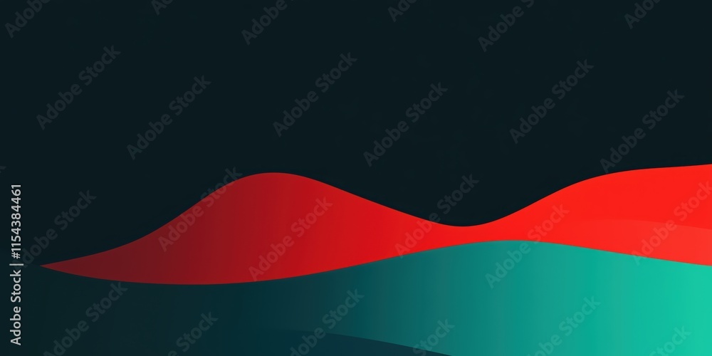 Naklejka premium Abstract colorful background with red, black and turquoise shapes