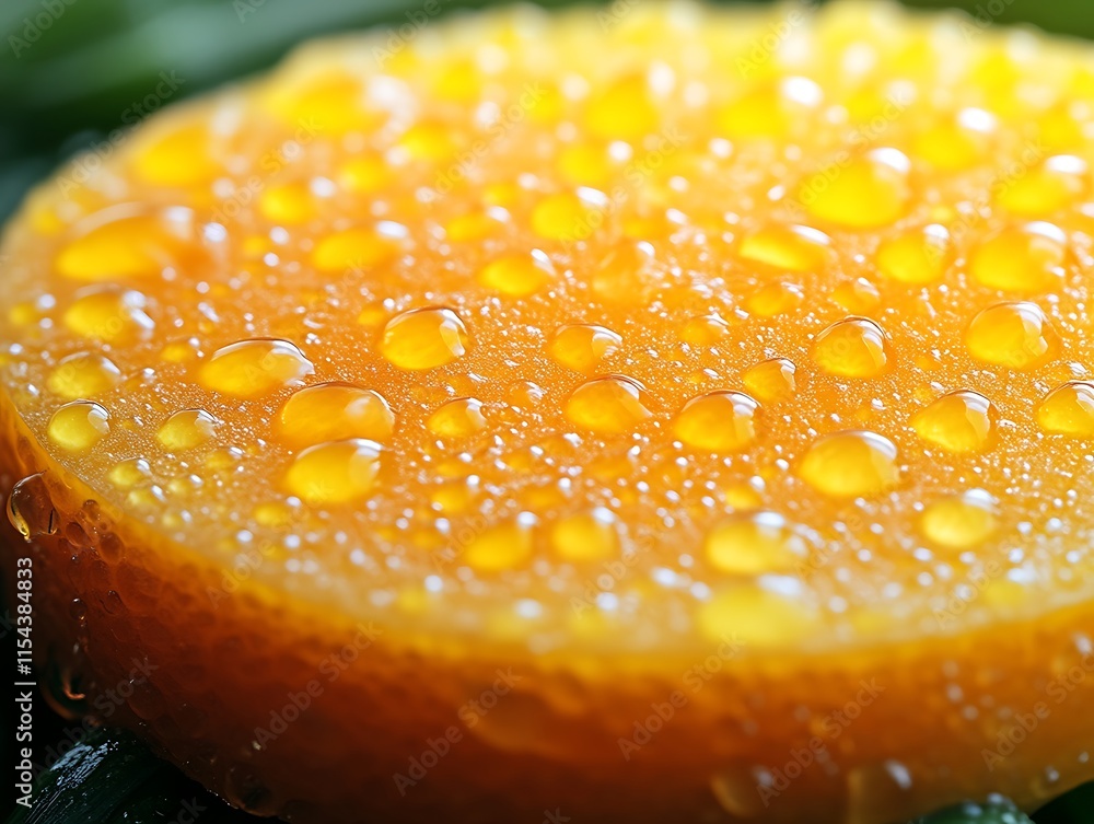 Orange Slice Covered in Water Droplets Orange Slice Covered in Water Droplets