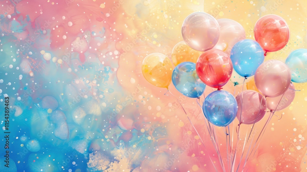 Magical Balloons with a Sparkling Color Burst Magical Balloons with a Sparkling Color Burst