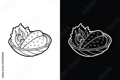 Tapas icon vector on White Background ,Vector Art Illustration on white background.
