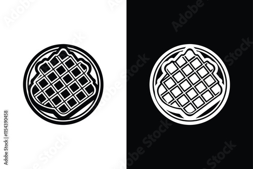 Waffles icon vector on White Background ,Vector Art Illustration on white background.