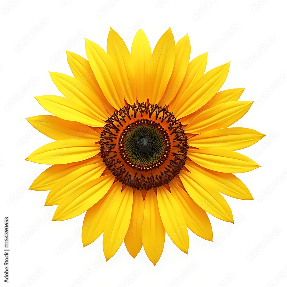 Fototapeta premium sunflower isolated on white