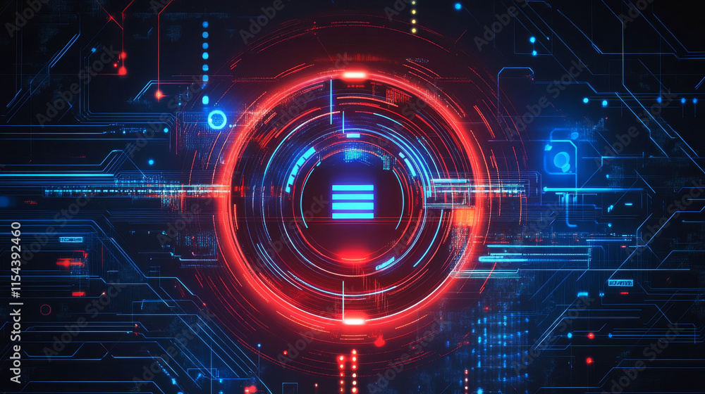 A glowing digital interface emerges, creating an immersive tech-inspired atmosphere. A glowing digital interface emerges, creating an immersive tech-inspired atmosphere.