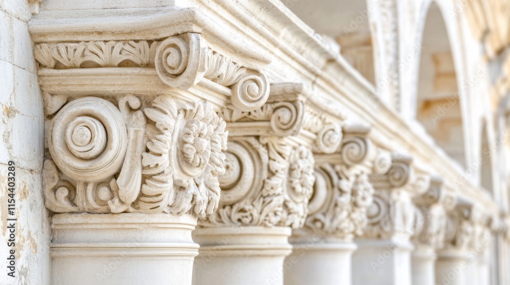 Obraz premium Intricate Carvings in Stone Architecture
