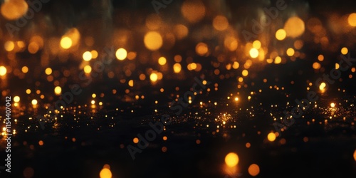 Fondo brillante con destellos dorados sobre una superficie oscura