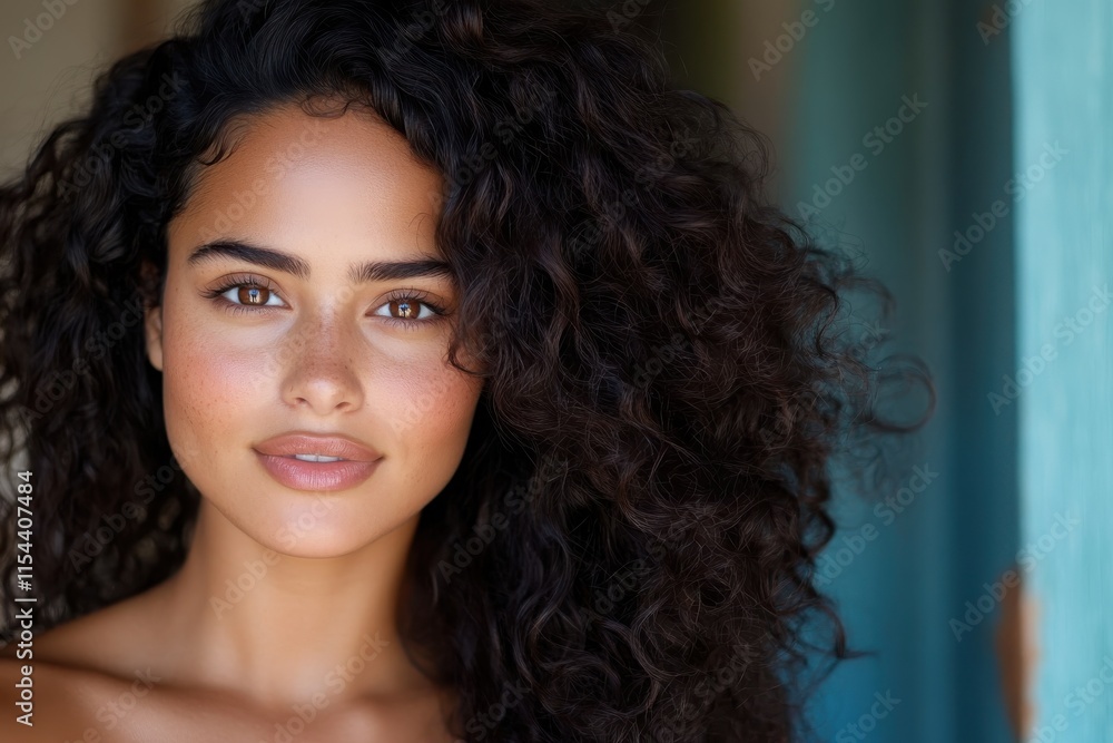 This image showcases a natural beauty with an exuberant curly hairstyle, exhibiting her confident personality and effortless charm captured in soft natural light. This image showcases a natural beauty with an exuberant curly hairstyle, exhibiting her confident personality and effortless charm captured in soft natural light.