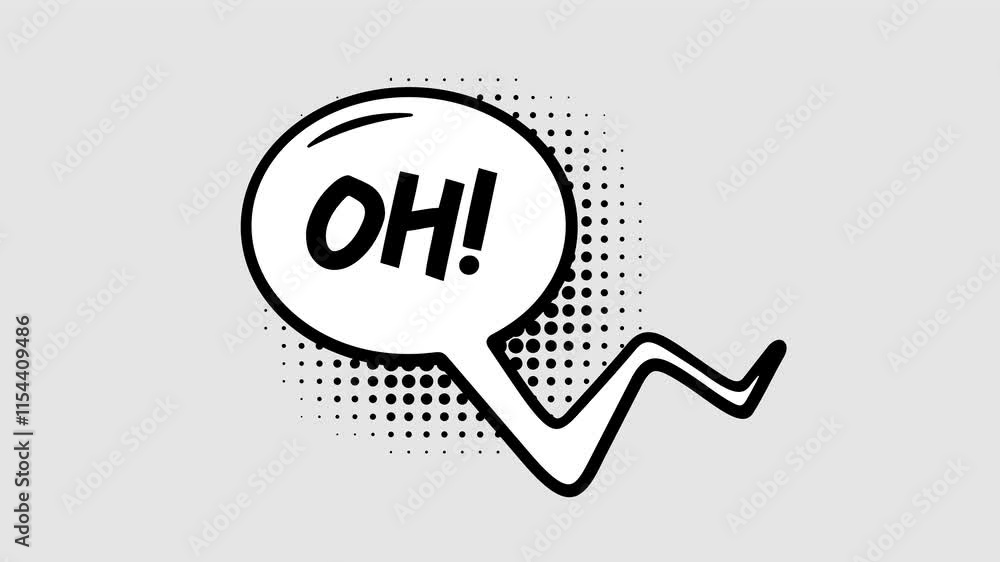 Comic speech bubbles with halftone shadows in pop art style graphic animation. Alpha channel. Transparent background motion design. 4K resolution Comic speech bubbles with halftone shadows in pop art style graphic animation. Alpha channel. Transparent background motion design. 4K resolution