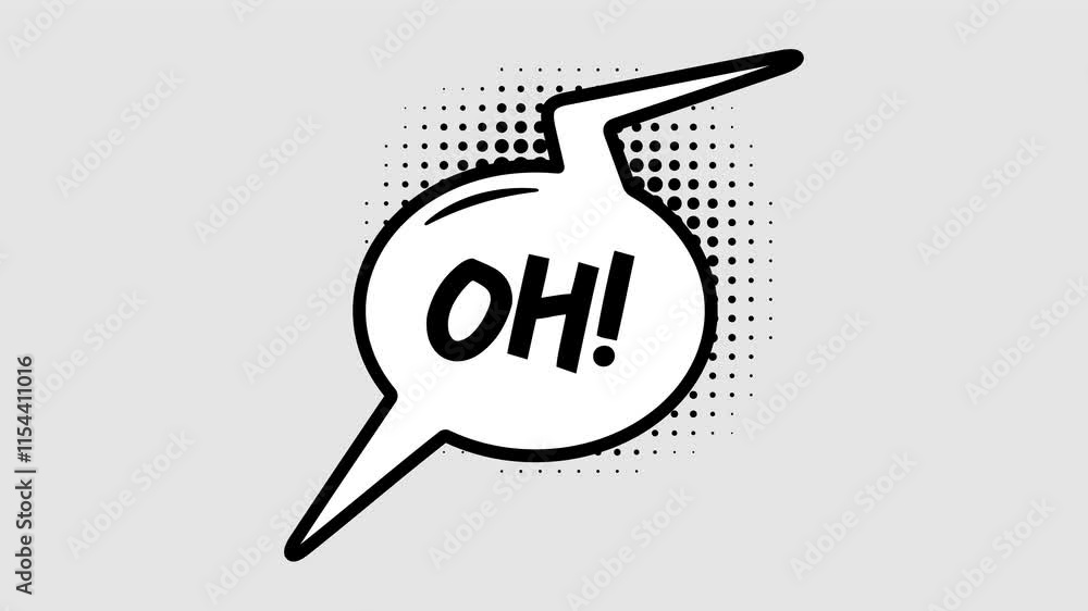 Comic speech bubbles with halftone shadows in pop art style graphic ...