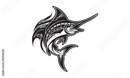 Cute Fish Illustration. Set of fish vector illustration for fishing logo. Cartoon, Clipart, and Line Art Design Adorable fish illustration, ideal for cartoons, and creative design projects.