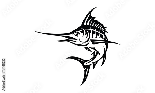 Cute Fish Illustration. Set of fish vector illustration for fishing logo. Cartoon, Clipart, and Line Art Design Adorable fish illustration, ideal for cartoons, and creative design projects.