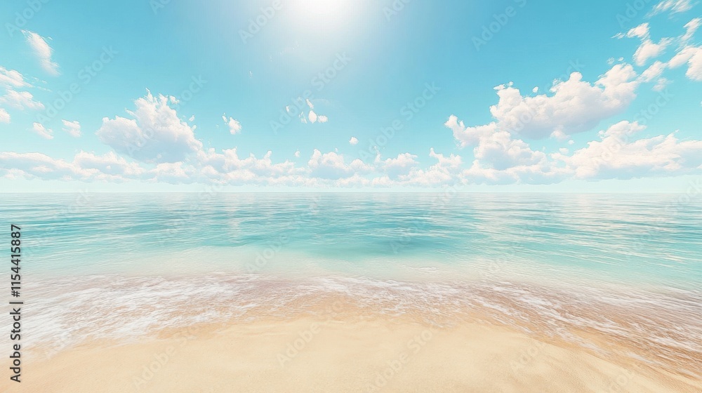 Paisaje de playa con mar y nubes Paisaje de playa con mar y nubes