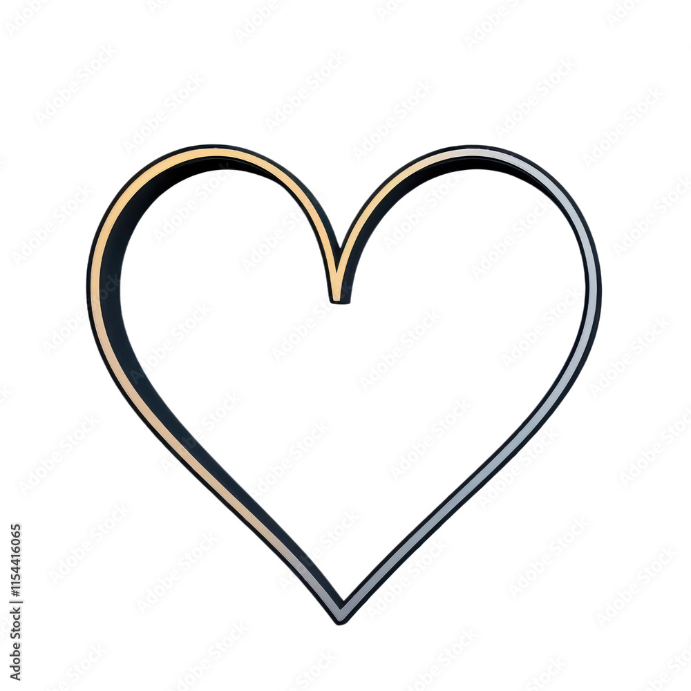 A Simple Heart Icon Outline with Smooth Curves, Rendered in Bold Black, Displayed on a Plain White Background. A Simple Heart Icon Outline with Smooth Curves, Rendered in Bold Black, Displayed on a Plain White Background.