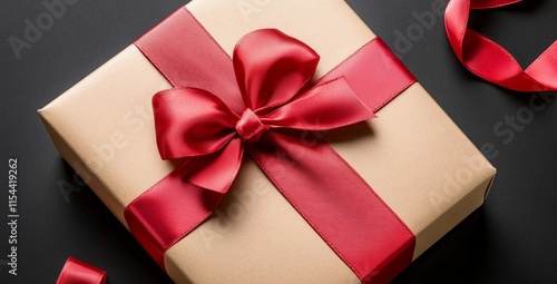 Wallpaper Mural A Black Friday shopping theme that involves a black gift box with a red ribbon. Accompanied by a Boxing Day banner with copy space. Torontodigital.ca