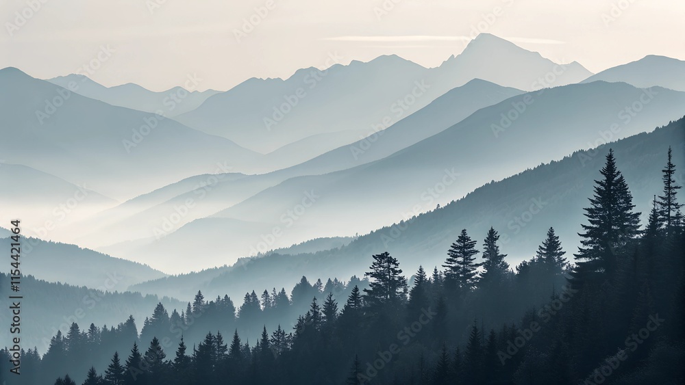 Obraz premium mountains in the morning