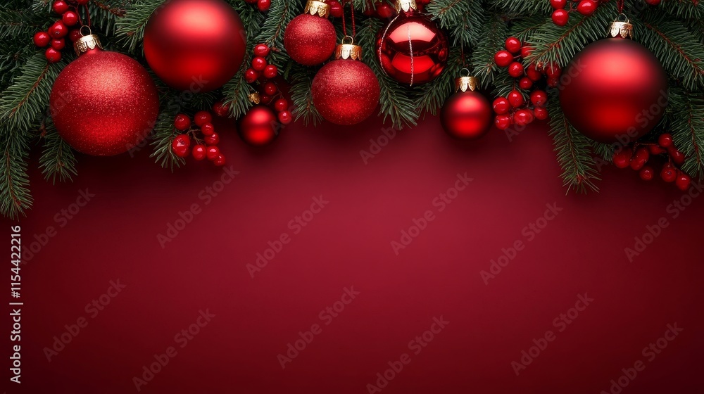 Festive Christmas and Happy New Year cards with a border of balls, cones, and leaves, perfect for welcoming winter, personalizing cards, and making banners. Festive Christmas and Happy New Year cards with a border of balls, cones, and leaves, perfect for welcoming winter, personalizing cards, and making banners.