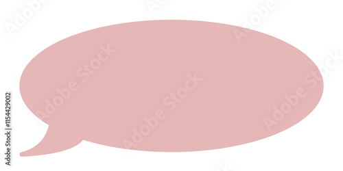 シンプルな楕円の吹き出し1（赤・線画なし）