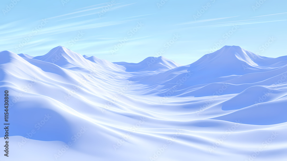 A frozen tundra with snow-covered mountains, the icy landscape glowing softly under the northern lights. snowy tundra. illustration. Tundral. Illustration A frozen tundra with snow-covered mountains, the icy landscape glowing softly under the northern lights. snowy tundra. illustration. Tundral. Illustration