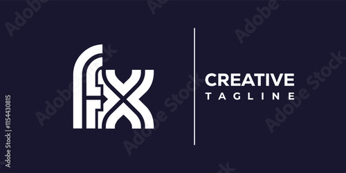 F and X logo design. FX abstract Letters Logo Monogram. This logo design is the process of creating a visual symbol that represents a brand, company, or individual.