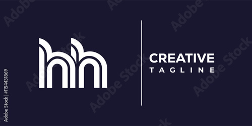 H and H logo design. HH abstract Letters Logo Monogram. This logo design is the process of creating a visual symbol that represents a brand, company, or individual.