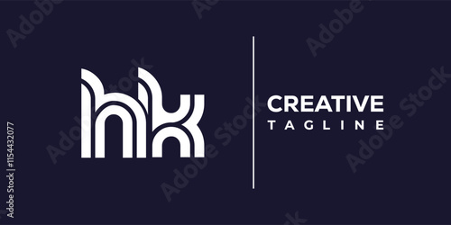 H and K logo design. HK abstract Letters Logo Monogram. This logo design is the process of creating a visual symbol that represents a brand, company, or individual.