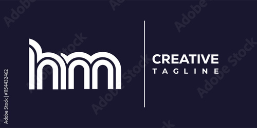 H and M logo design. HM abstract Letters Logo Monogram. This logo design is the process of creating a visual symbol that represents a brand, company, or individual.