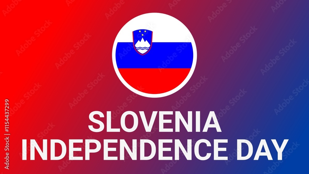 Slovenia Independence Day web banner design illustration Slovenia Independence Day web banner design illustration