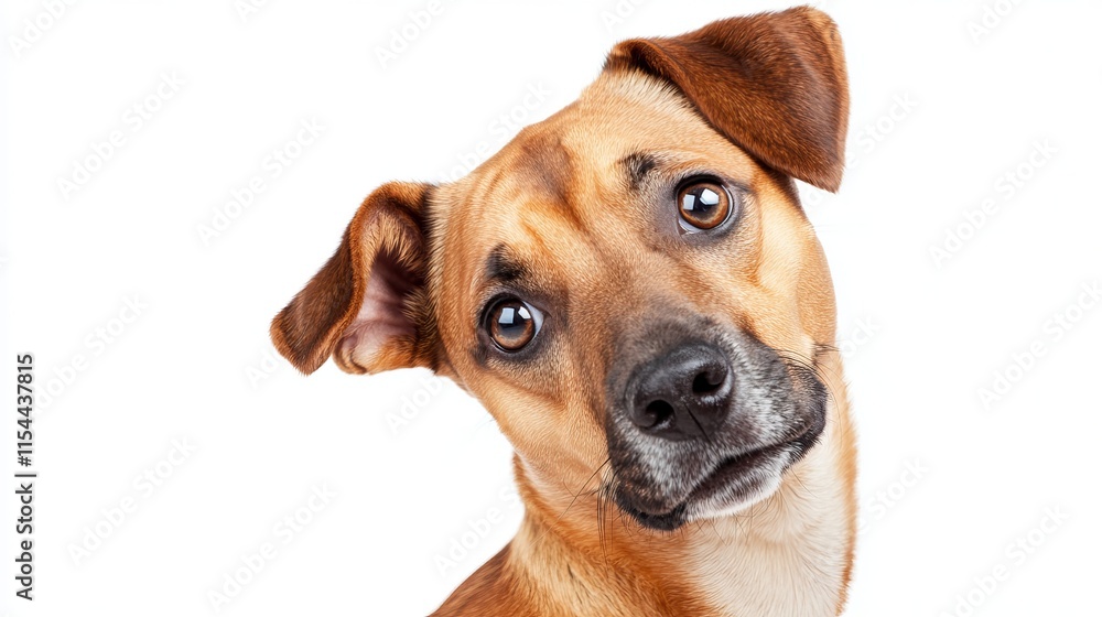 Charming Studio Portrait of a Cute Pit Bull Dog on White Background Charming Studio Portrait of a Cute Pit Bull Dog on White Background