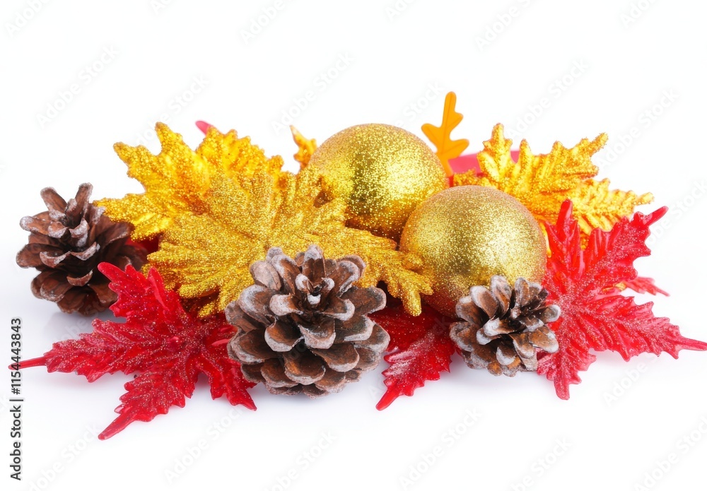 Fototapeta premium christmas decoration isolated on white
