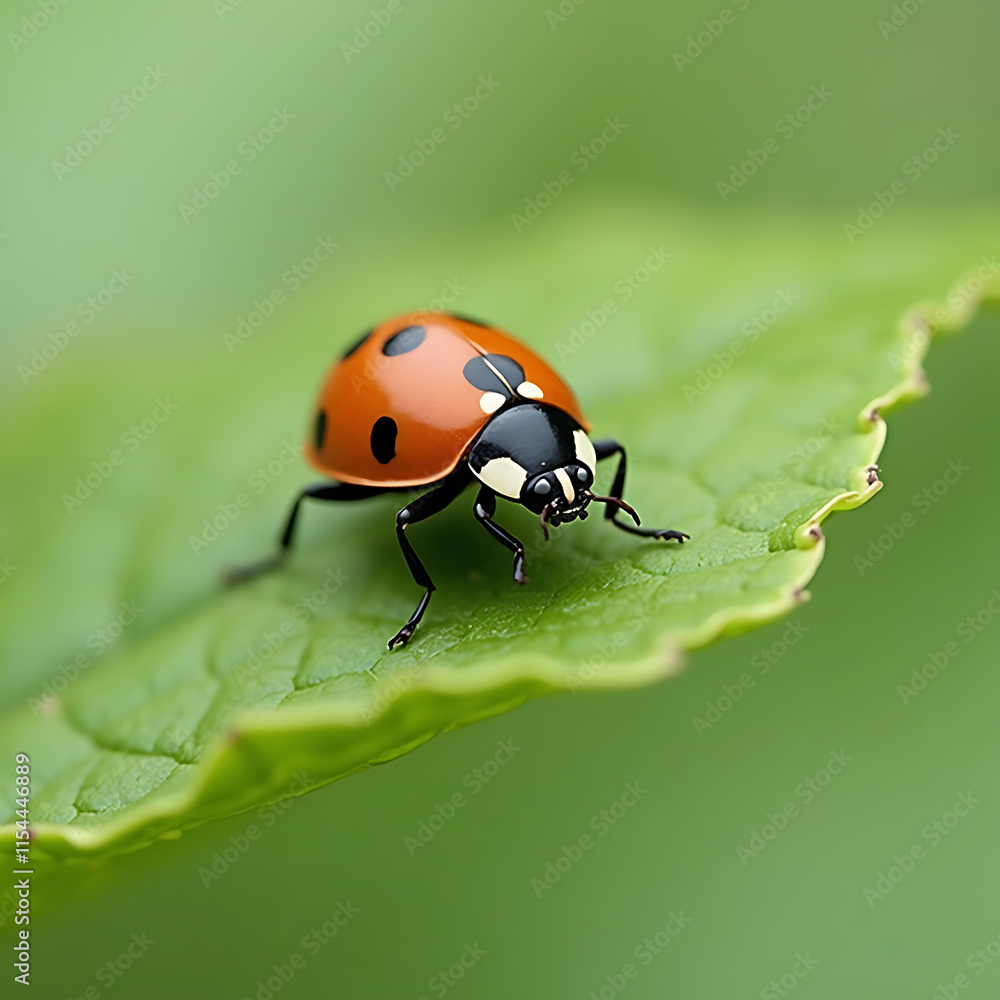 Fototapeta premium ladybug on leaf