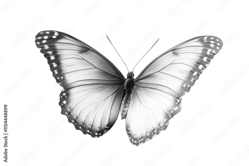 Fototapeta premium A Delicate Butterfly Wings With Transparent Object in the Background