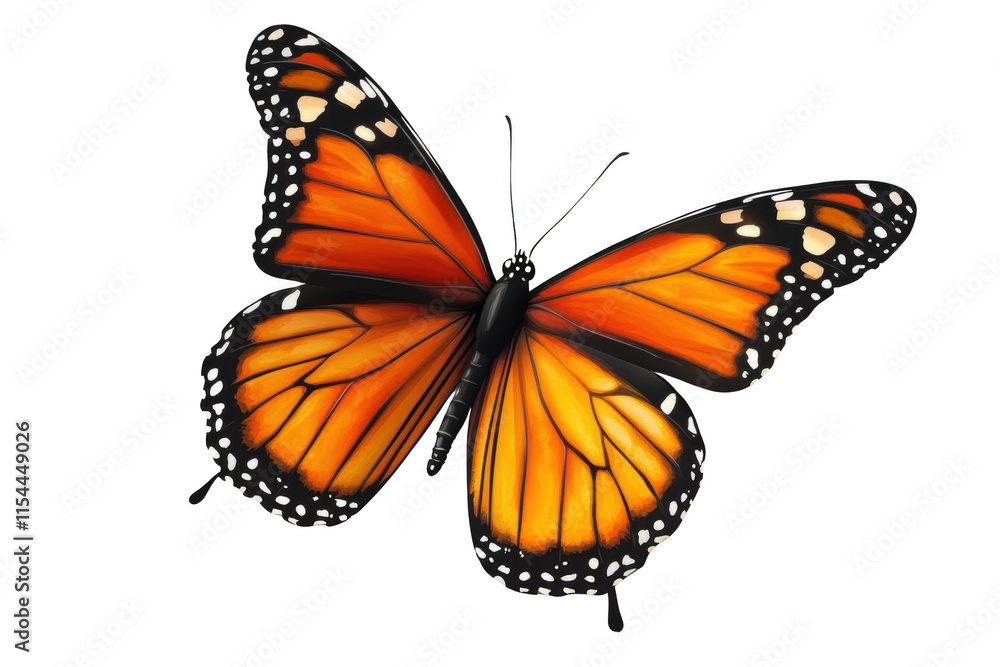 Fototapeta premium A Butterfly with Transparent Wings, A Wonder of Nature, Fluttering Through the Air, A Symbol of Transformation
