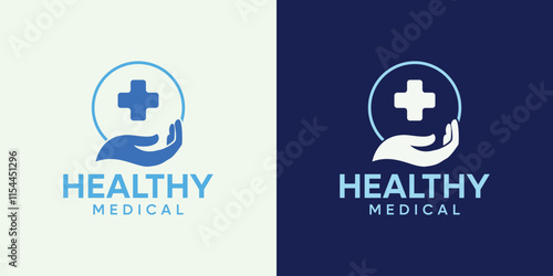 Medicine Caduceus pharmacy hospital clinic cross logo template design