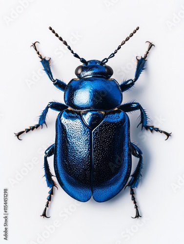 A Stunning Close-Up of a Vibrant Blue Jewel Scarab Beetle photo