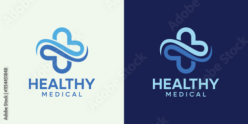 Medicine Caduceus pharmacy hospital clinic cross logo template design
