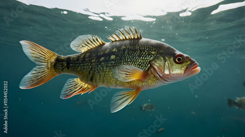 Climbing perch fish  closeup on white