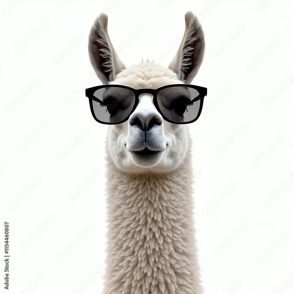 Fototapeta premium llama with sunglasses