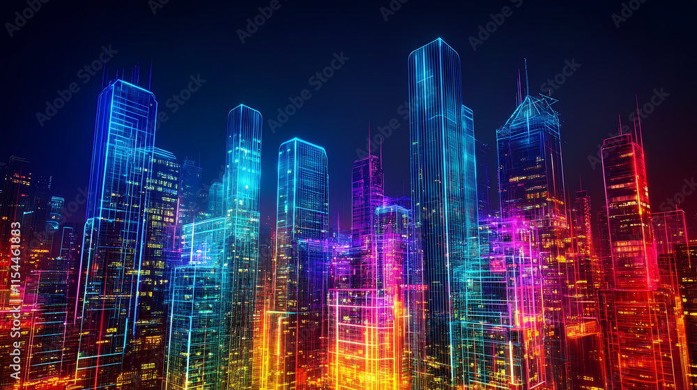 Obraz premium breathtaking futuristic skyscrapers