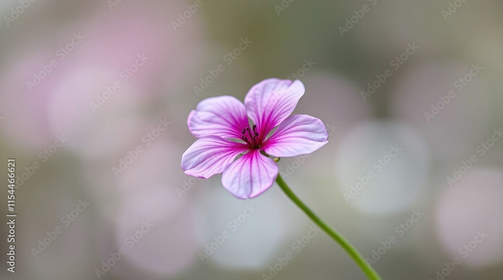 Fototapeta premium A pink flower against a white background