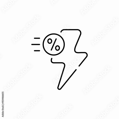 discount lightning icon sign vector