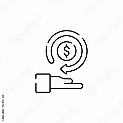 money return icon sign vector