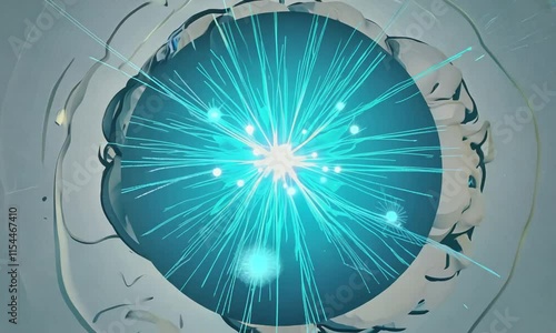 Zoom-In Animation from Brain to Microscopic Neurons with Glowing Synapses, Dynamic Connections, and Cinematic Particle Effects