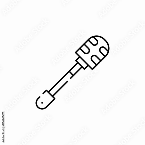 toilet brush icon sign vector
