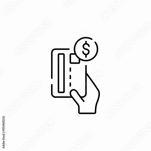 bank card payment icon sign vector