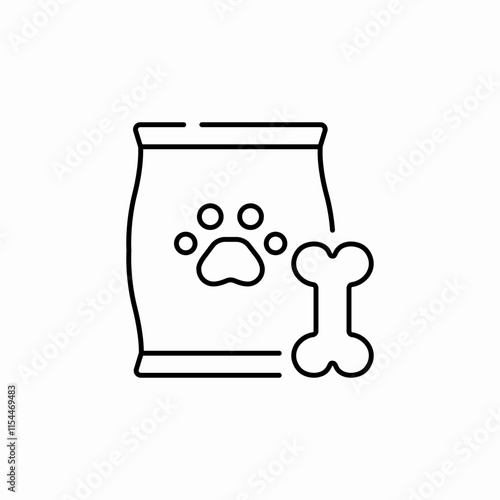 dog food pack icon sign vector