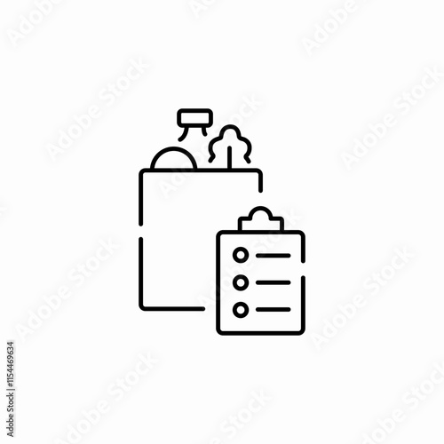grocery shopping check list icon sign vector