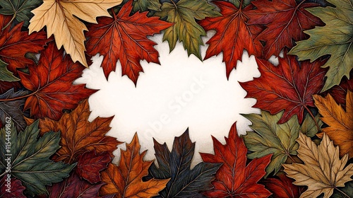 autumn leaves frame