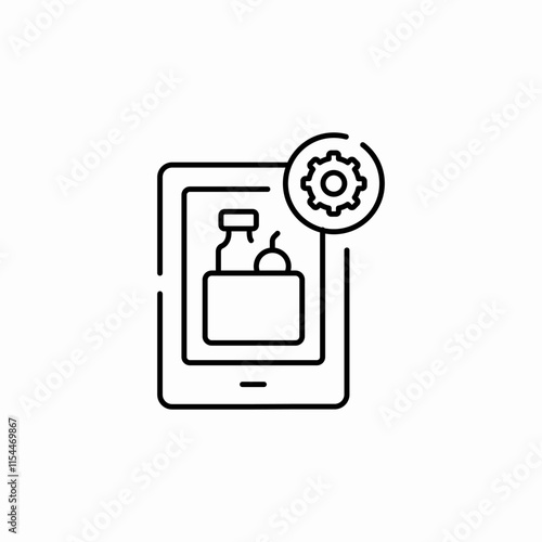 online grocery shop icon sign vector