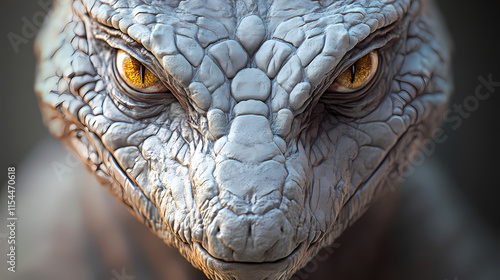 Reptilian face close up portrait - ai illustration also called reptoids, archons, reptiloids, saurians, draconians, or lizard people. Draconian. Illustration photo