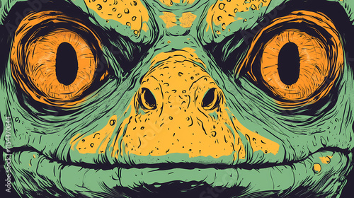 Reptilian face close up portrait - ai illustration also called reptoids, archons, reptiloids, saurians, draconians, or lizard people. Draconian. Illustration photo